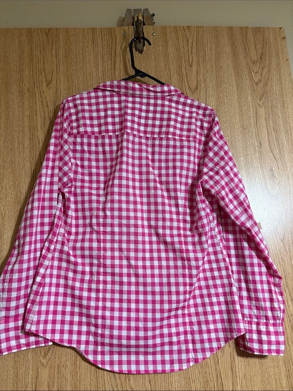 J. Crew Pink and White Gingham Shirt